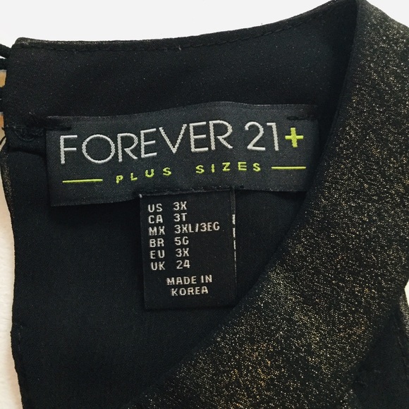 Women’s Forever 21 Gold Black Choker Top Size 3X - Picture 7 of 7